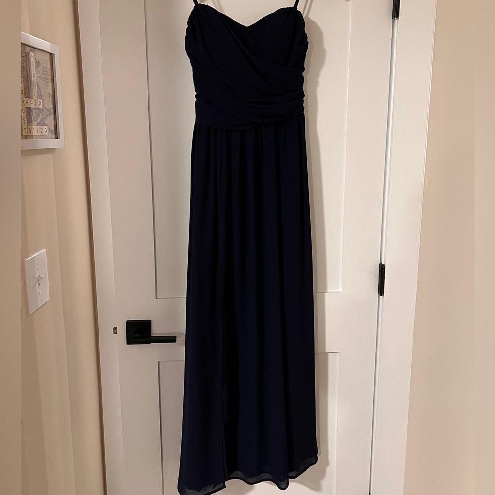 Navy Strapless Dress